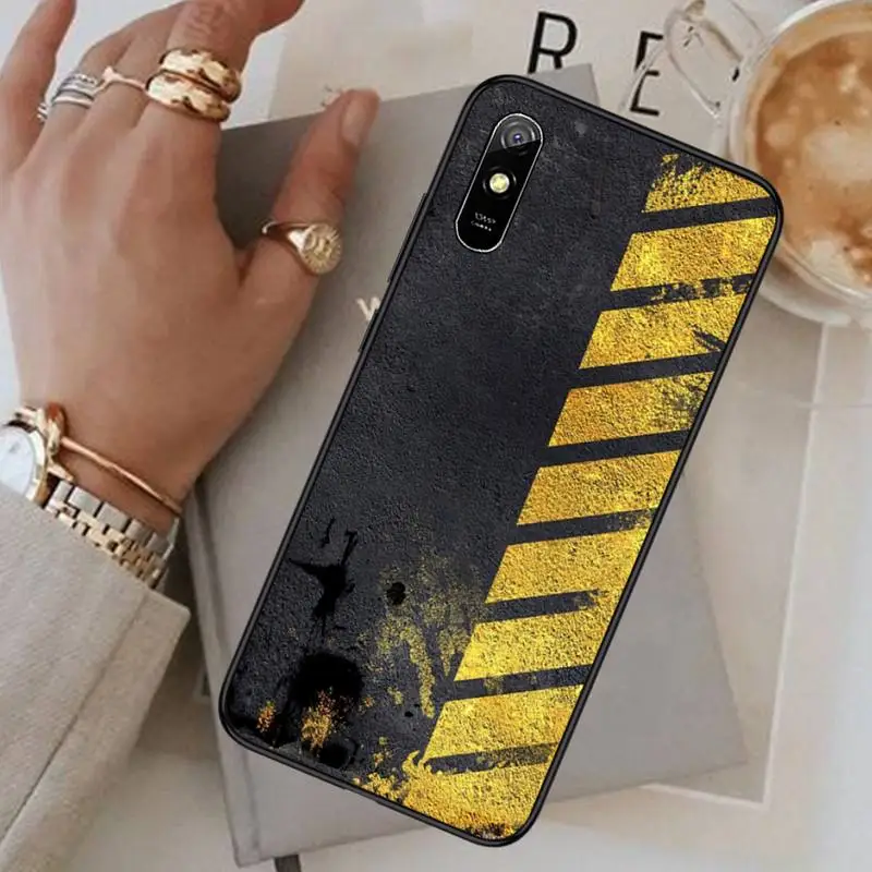 

Yellow Warning Caution Phone Case For Xiaomi Redmi note 4 4X 8T 9 9s 10 K20 K30 cc9 9t pro lite max