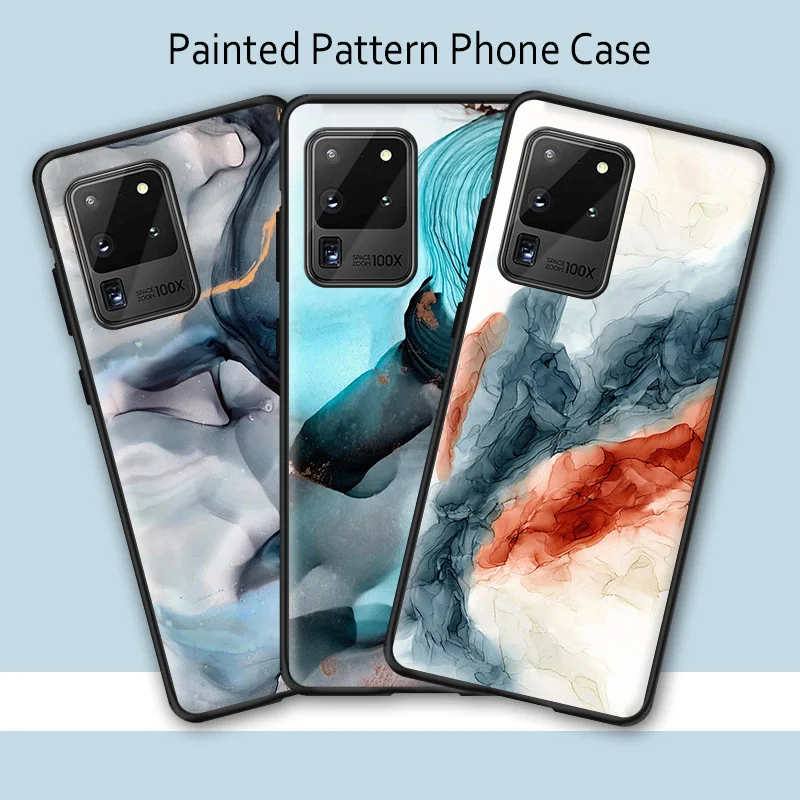Чехол-накладка для Samsung Galaxy S10 Plus S10E S20 Ultra FE S8 S9 S6 S7 Edge S5 с акварельным мраморным