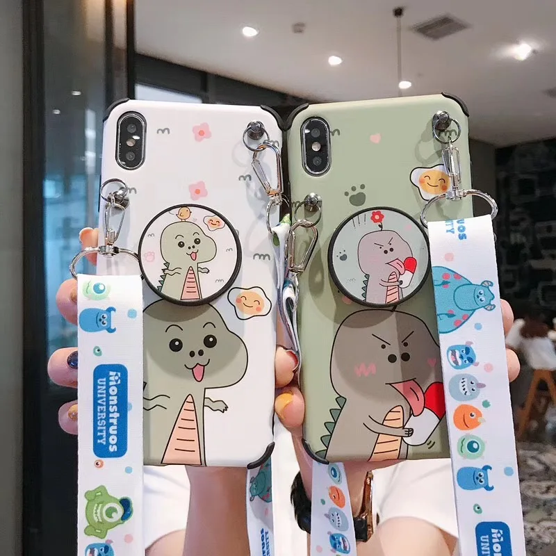Милый мультяшный Единорог Улица Сезам ремешок чехол для iphone 6 6S 7 8 plus X XS XR Max стенд держатель мягкий IMD телефон couqe