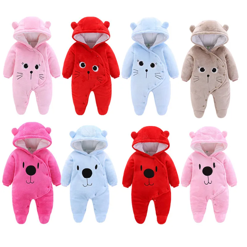 

Newborn Baby Romper Winter Costume Baby Boys Clothes Polar Fleece Warm Baby Girls Clothing Overall Baby Rompers Jumpsuit