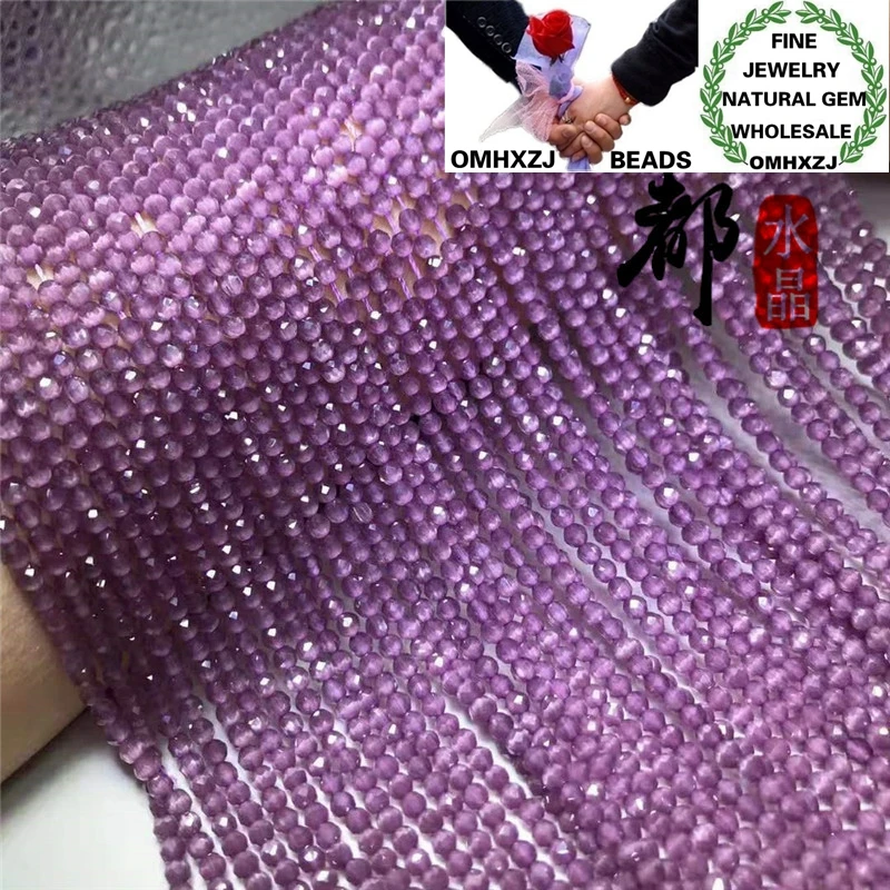 

OMHXZJ Wholesale ZB262 3mm DIY Bracelet Necklace Jewelry Making Accessories Components Natural Stone Hot Fine Cat Eye Cut Beads