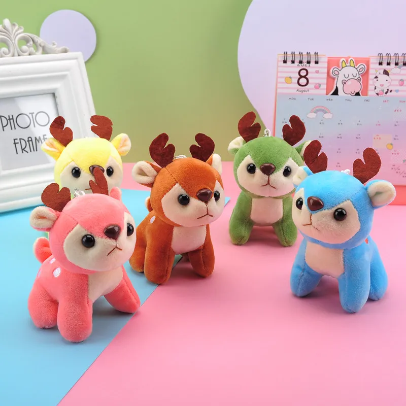 

New Fawns Plush Toy Key Ring Children Pendant Doll Knapsack Accessories