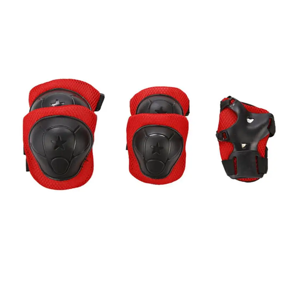 Protective Pad Red Высокая плотность детей шлем велосипеда скейтборд катание Велоспорт для верховой езды дети Велосипедные шлемы Ciclismo Casco и защитные наколенники - Цвет: Protective Pad Red