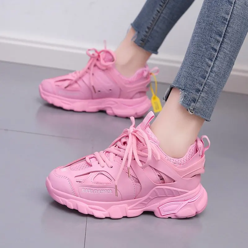 

Brand Sneakers Women Platform Shoes Fashion Breathable Thick Bottom Ladies Trainers Zapatillas De Mujer Chunky Sneakers Woman