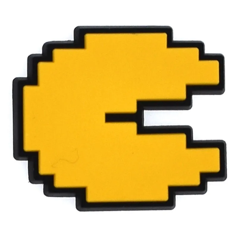 1pcs Eat Beans Pixel Game over PVC Shoe Charms Shoe Decoration DIY Backpack Accessorie Wristbands Croc Jibz Kids Party Gift