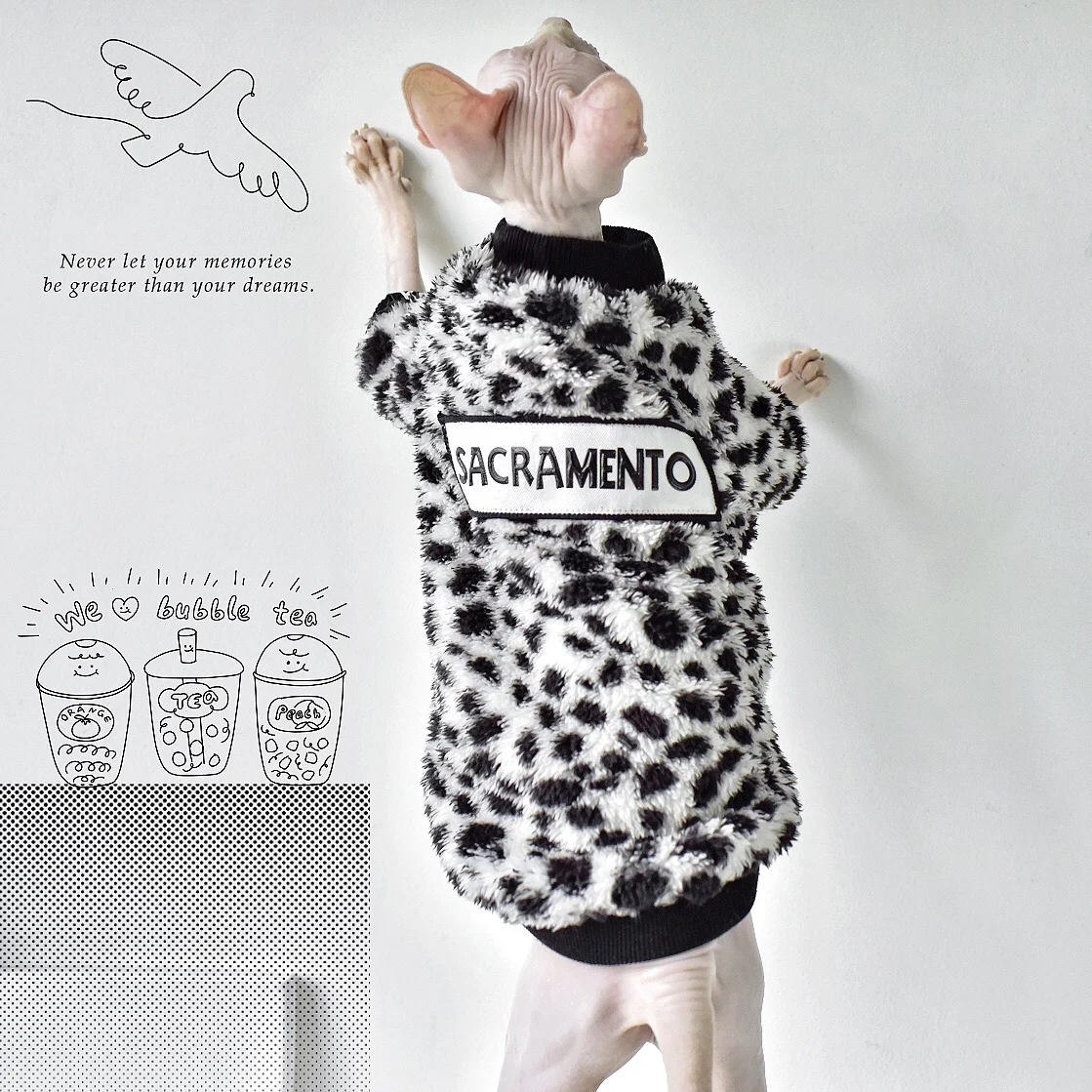 

FSS Sphynx Cat Clothes Double-faced Fleece Winter Thick Warm Hairless Cat Devon Rex Cornish Peterbald clothes for sphinxes