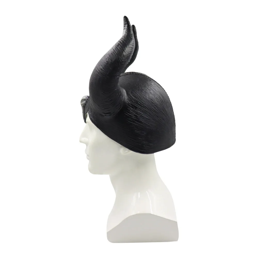 Maleficent: Маскарадная маска любовницы злой, шлем королевы рога, Детские латексные маски для взрослых, вечерние маскарадные костюмы для Хэллоуина