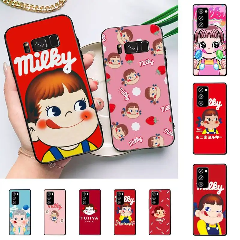 

Japan milk Chocolate dessert cute cartoon Peko fujiya Phone Case For Samsung Galaxy Note10Pro Note20ultra note20 note10lite M30S