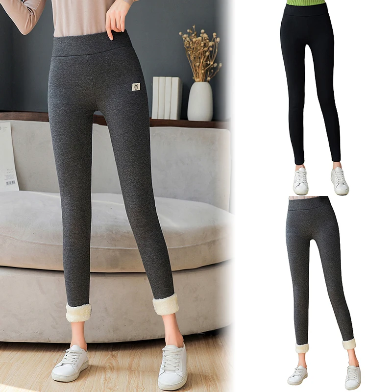 

Плотные узкие кашемировые теплые брюки для женщин с высокой талией облегающие штаны Зимние поставки XR-Hot