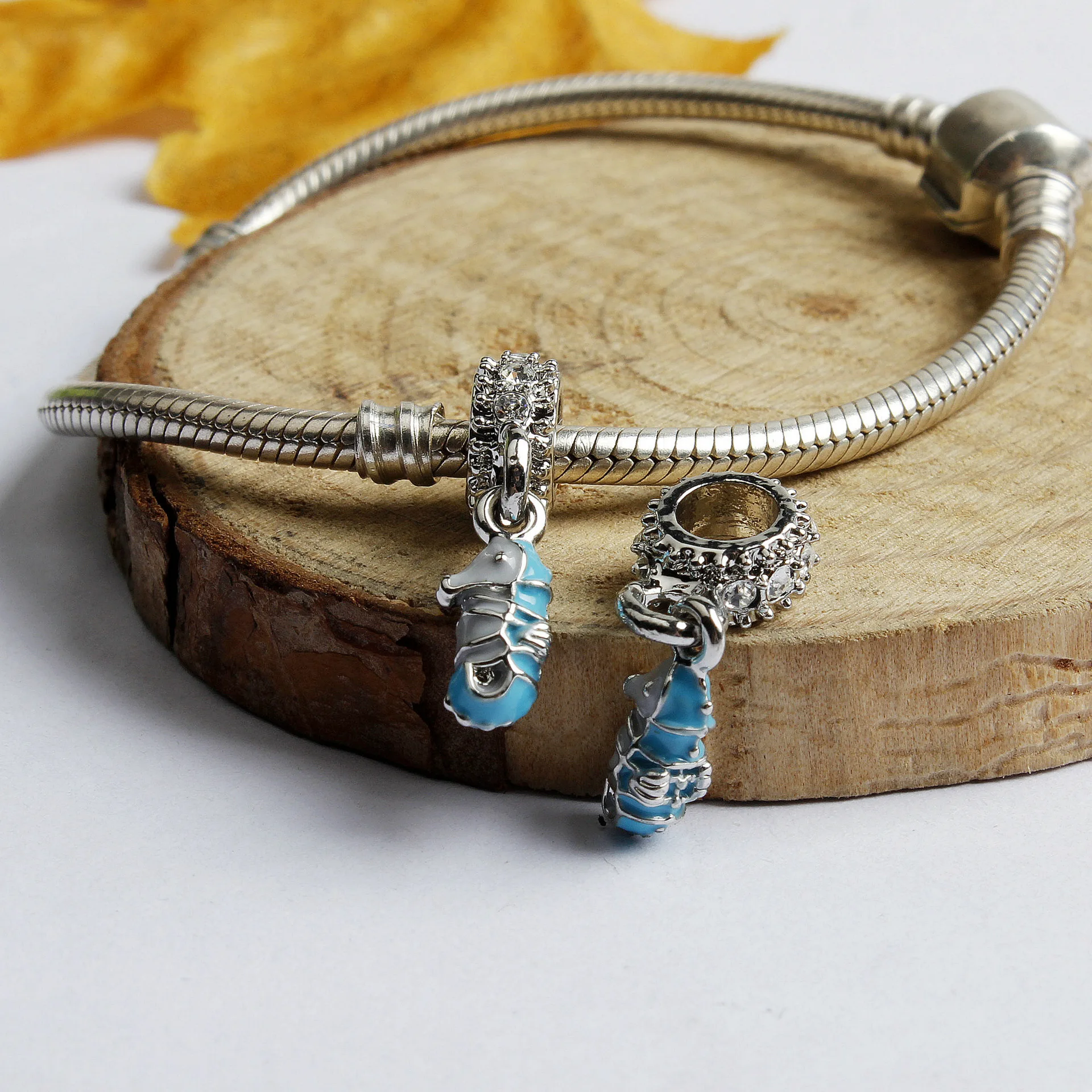 Hippocampus эмалевые подвески-кулоны подходят для оригинального браслета pandora diy