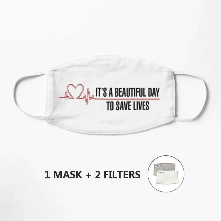 

it´s a beautiful day to save lives Mask Kids Adult Washable PM 2.5 Protective Reusable Dust Mask Cartoon