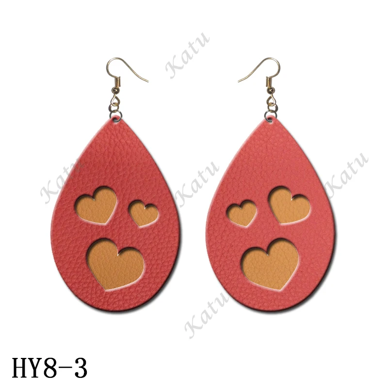 HY8-3 10 типов сережек(Размер: 2 дюйма/2,25 дюйма/2,5 дюйма/2,75 дюйма/3 дюйма) деревянные формы подходят для обычных высечных машин - Цвет: HY8-3