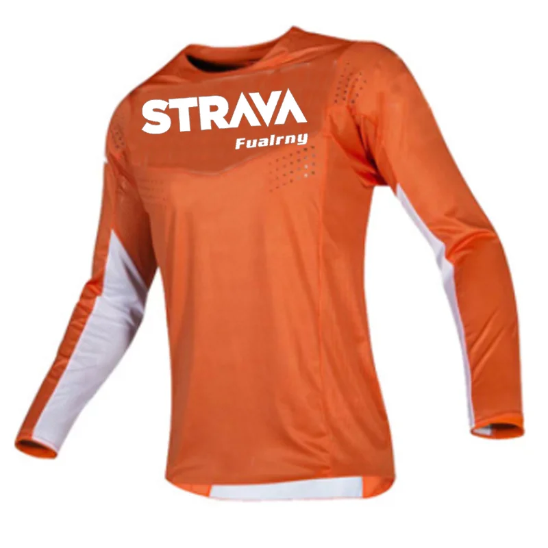

2022 Мужская футболка для мотокросса STRAVA FUALRNY, дышащая футболка для горного велосипеда, горного велосипеда