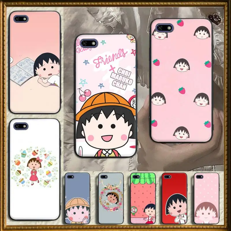 

Cartoon Chibi Maruko Chan Phone Case For Huawei P8 P9 P10 P20 P30 P40 Lite Pro SMART2019 Cover Fundas Coque