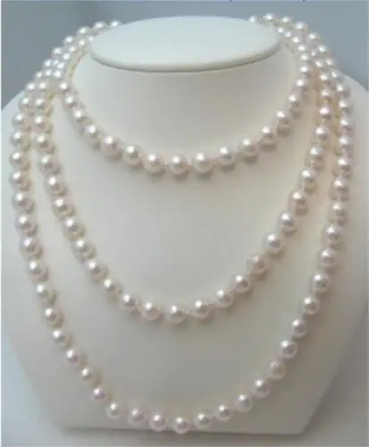 

Классическое ожерелье с круглым жемчугом 8-9 мм, 48 дюймов, 14 к