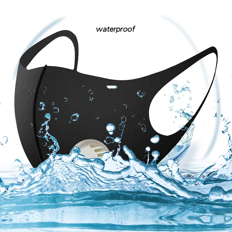 Черная маска для рта антипылезащитная с активированным углем Ветрозащитная