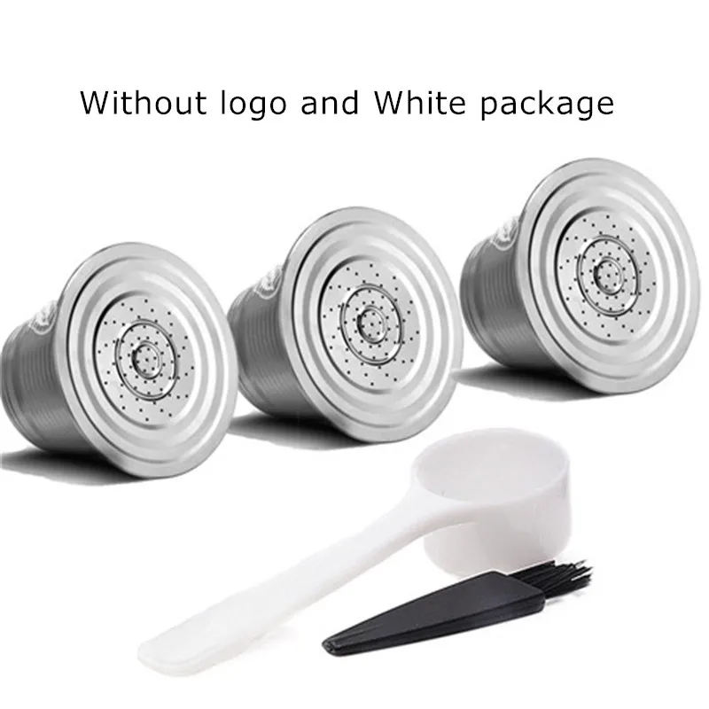 No logo white box ICafilas фильтры для кофе капсулы для Nespresso многоразового использования из нержавеющей стали кофейные кронштейны чашка Pod Capsula для де кафе эспрессо - Цвет: No logo white box