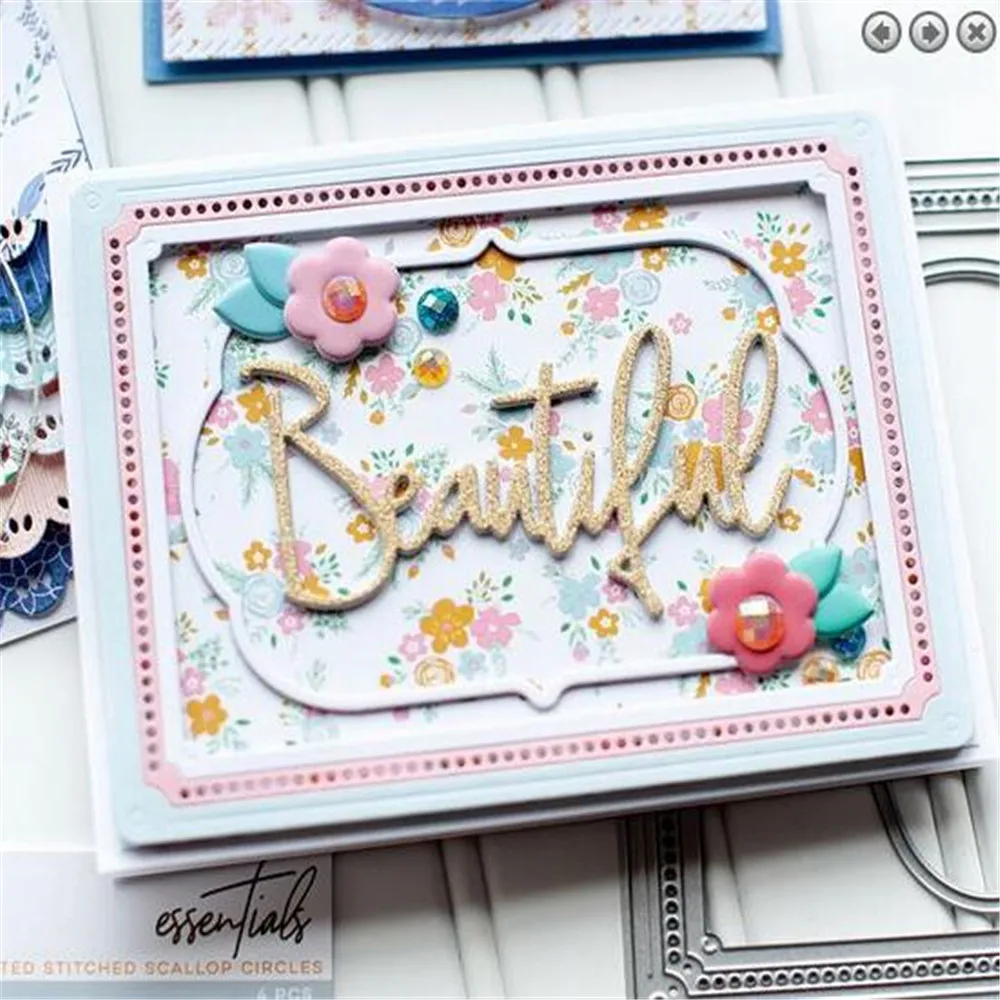 

Frame Dies Metal Cutting Dies and Stamps for Scrapbooking DIY Album Stamp Paper Card Embossing Decor Craft Stencils Dies Cut