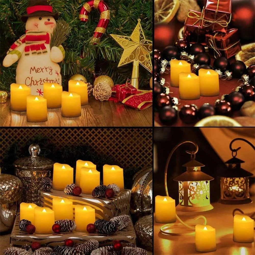 

6PCS led electronic candle light remote control tea wax Halloween tea light Christmas birthday candle