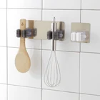 Настенный стеллаж для хранения швабры, прозрачный стеллаж для швабры, швабры, вешалка для хранения с крючком, многофункциональный органайзер для ванной комнаты