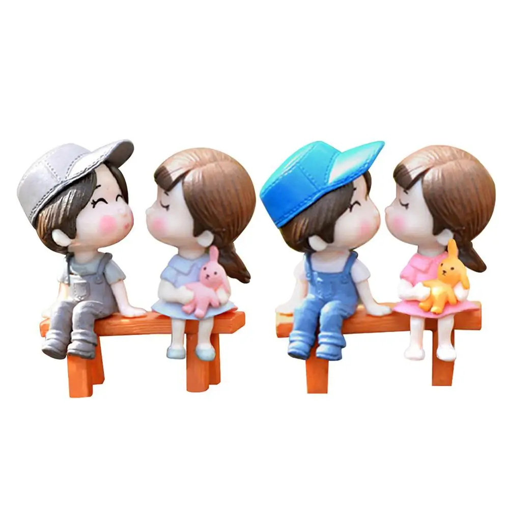 3 шт. милые фигурки для влюбленных пар стульев сказочные миниатюрюры в гном саду