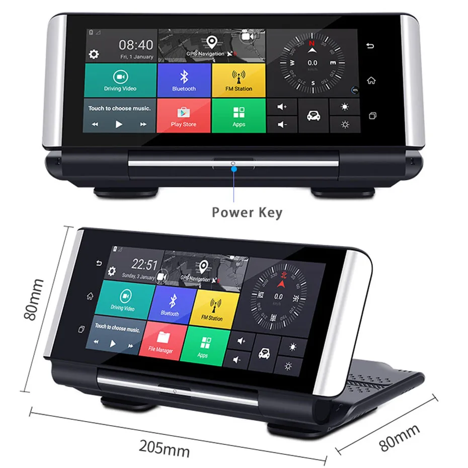 

QUIDUX 7 Inch 4G Car DVR Camera GPS FHD 1080P Android 5.1 Dash Cam Navigation ADAS Car Video Recorder Dual Lens Dashboard camera