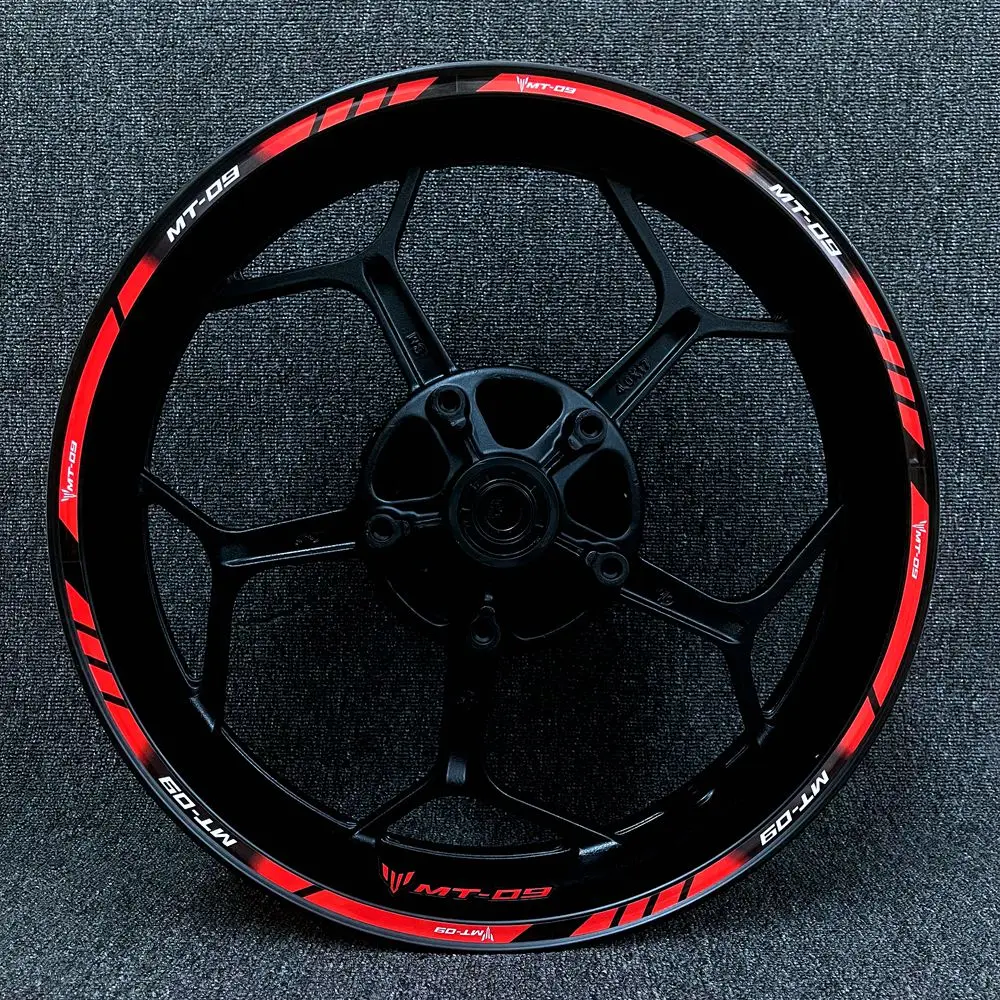 

Полный комплект 17-дюймовых ободов мотоцикла для Yamaha MT-03 MT07 Mt 09, передняя и задняя наклейка, декоративный логотип, ступица колеса, Светоотражающая наклейка