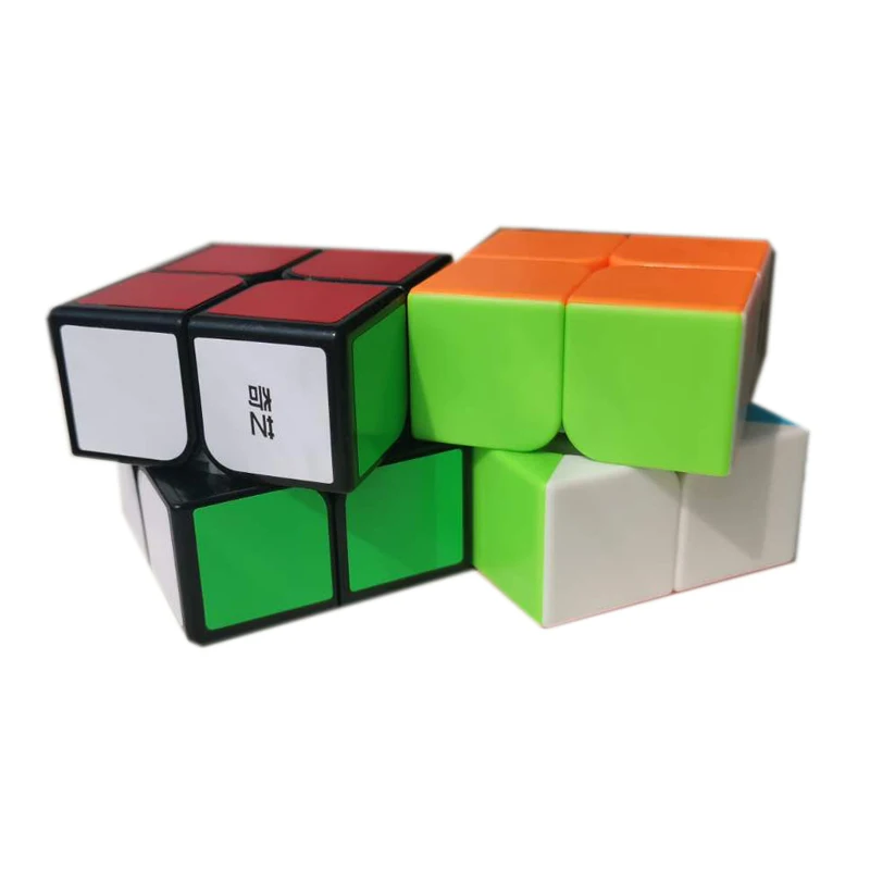 QIYI QiDi2 2s 2X2x2 волшебный скоростной кубик без наклеек черный кубик-головоломка Профессиональный 2x2 скоростные часы-кольцо с крышкой игрушки для детей