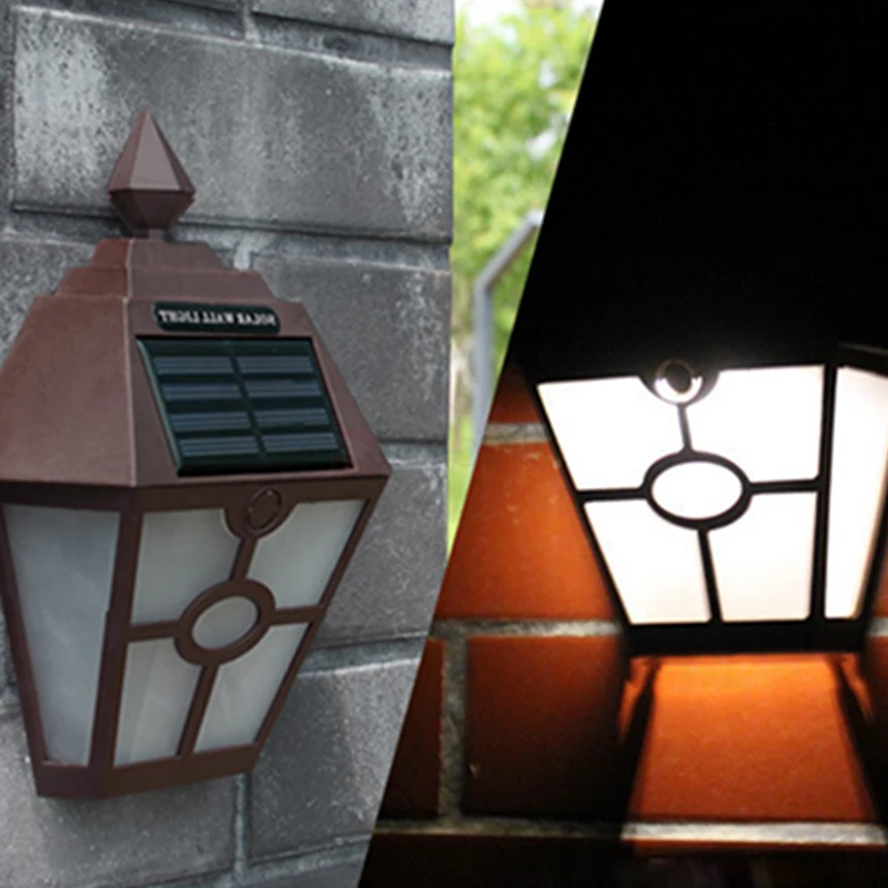 

Solar Wall Light Retro Solar Palace Light Retro Solar Fence Light Outdoor Solar Garden Light Solar Sensor Street Light