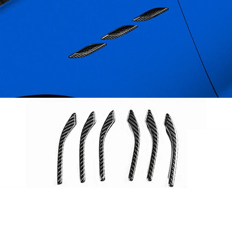 6 шт. углеродное волокно Стиль боковое крыло вентиляционное отверстие Впускной