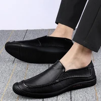 fashion mens casaul shoes genuine leather slip on loafers male waterproof classic derby shoe man platform driving shoes for men