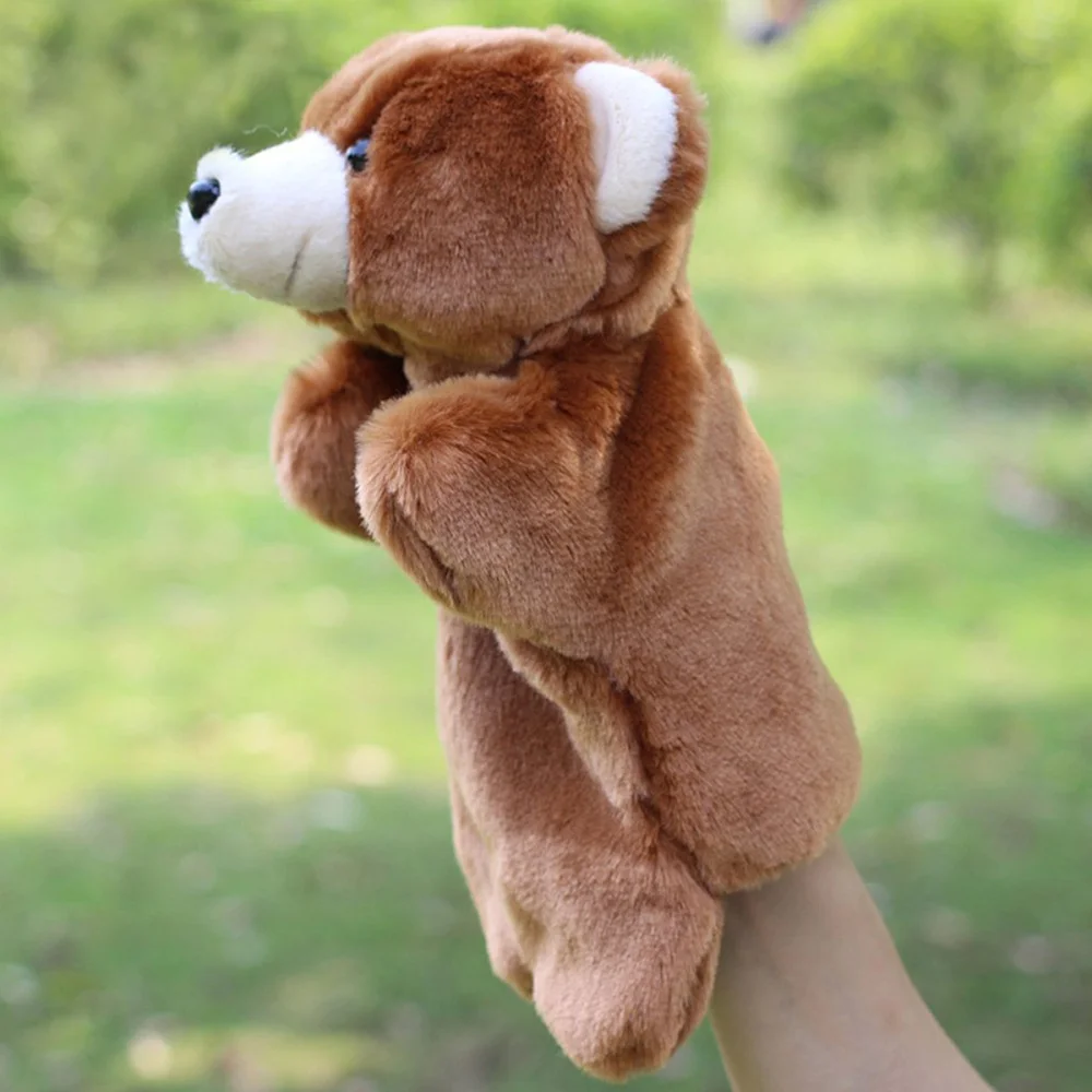 

Adorable Plush Hand Puppet Bear Zoo Friends Animals Educational Puppets Dolls Bear (Brown)