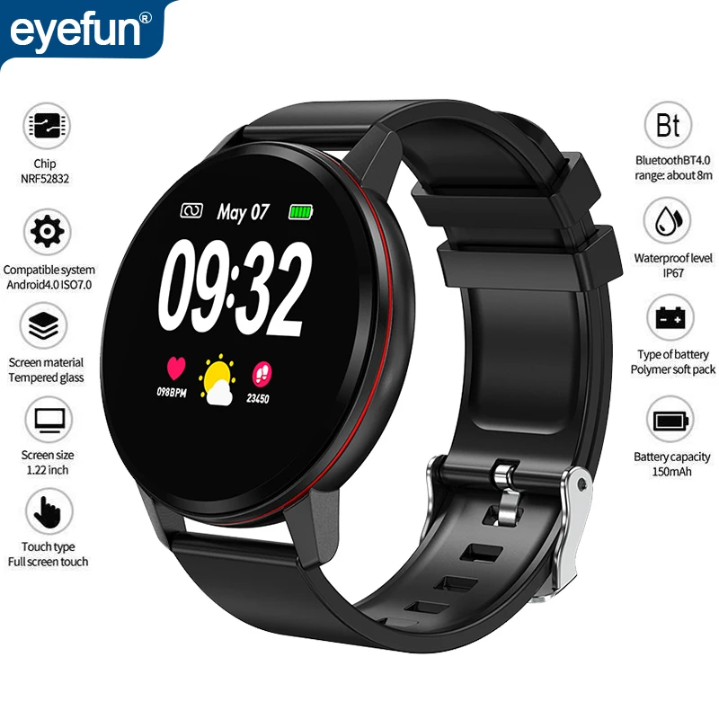 Смарт - браслет eyefun новинка для мужчин и женщин полный сенсорный экран часы