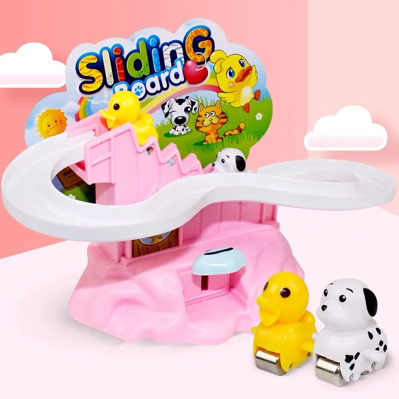 

Игрушки для скалолазания, лестницы, трек, животные, утка, собака в сборе, вращающаяся горка, трек, набор, детские развивающие интерактивные и...