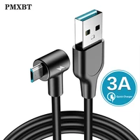 3a usb cable charger fast charging 90 degree elbow data micro usb cable for samsung s6 s7 edge microusb cord mobile phone cables