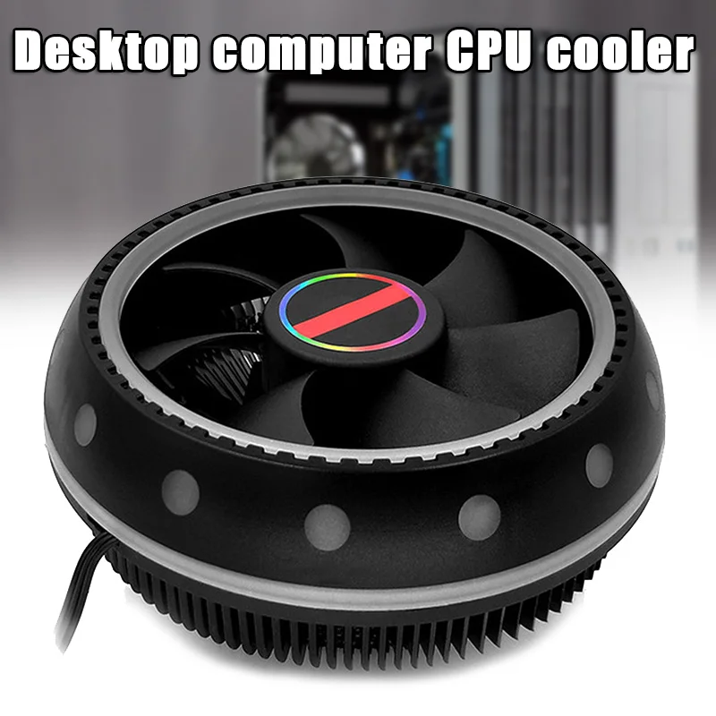 

CPU Cooler Desktop Host Mute Universal RGB Color Lighting Computer Cooling CPU Fan DJA88