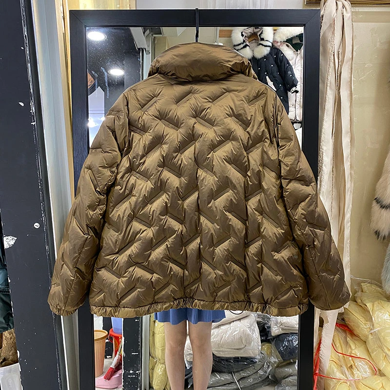 Пуховая парка 2021 зимнее пальто женский пуховик женская Свободная куртка на белом