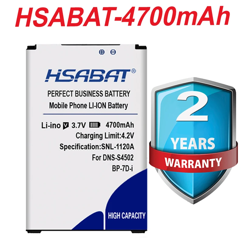 HSABAT 4700mAh BP 7D i батарея для DNS S4502 и маленькая Стрекоза innos D9 D9C|Аккумуляторы