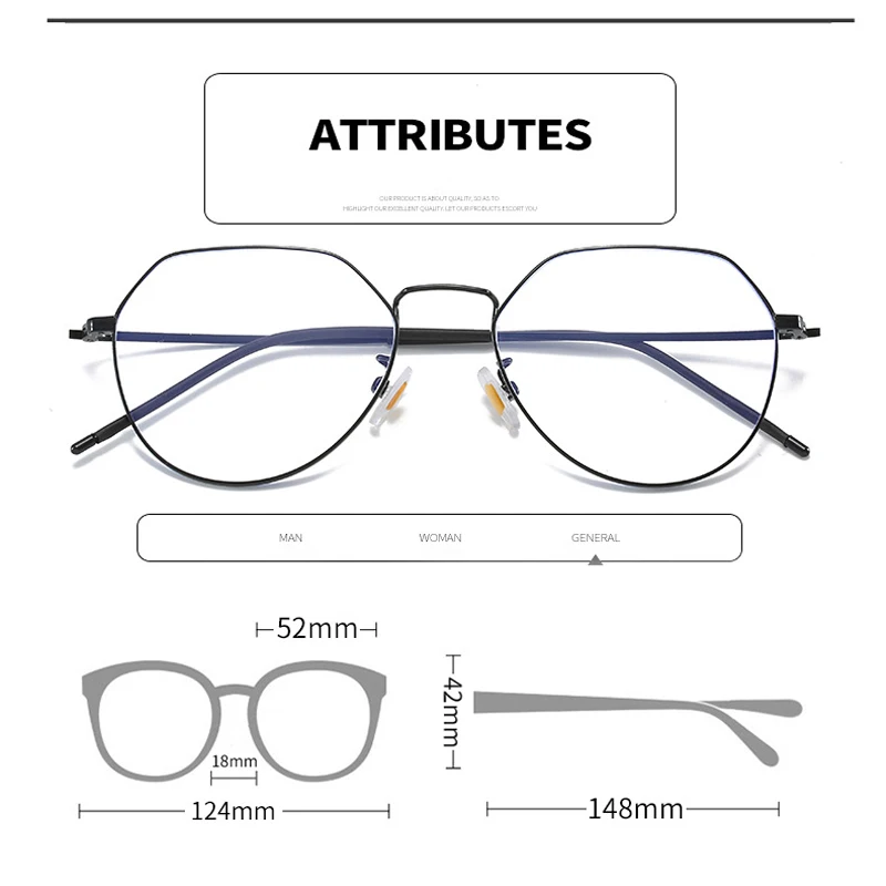 

seemfly Anti Blue Light Glasses Anti Radiation Eyeglasses Computer Protection Flat Lens Frame For Men And Women Unisex