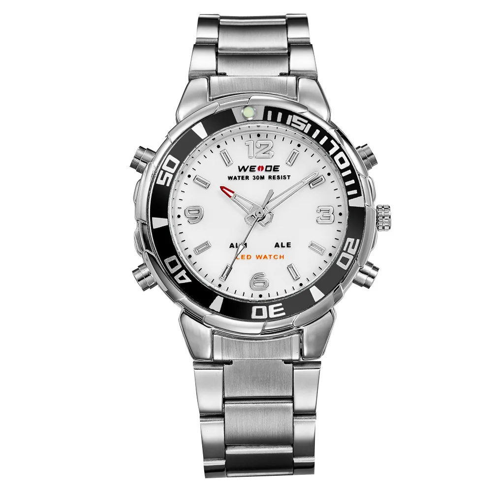WEIDE мужские часы топы в стиле милитари люксовый бренд деловой сигнал кварцевый