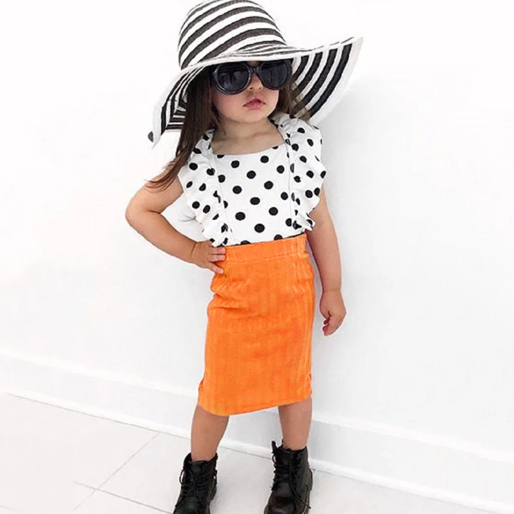 Летняя и Осенняя детская юбка Todder модная однотонная вязаная принцессы для