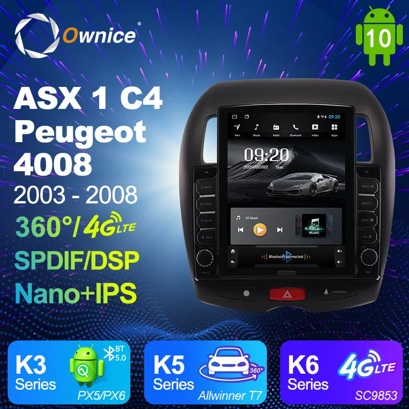 Автомагнитола Ownice 2 Din на Android 10 0 для Mitsubishi ASX 1 C4 Peugeot 4008 2011 2015 автомагнитола с GPS