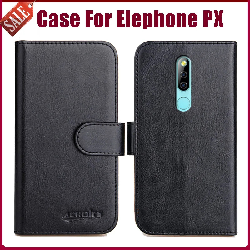 

Лидер продаж! Чехол Elephone PX, 6,53 дюйма, 6 цветов, флип-кошелек, чехол для Elephone PX, подставка, слоты для карт