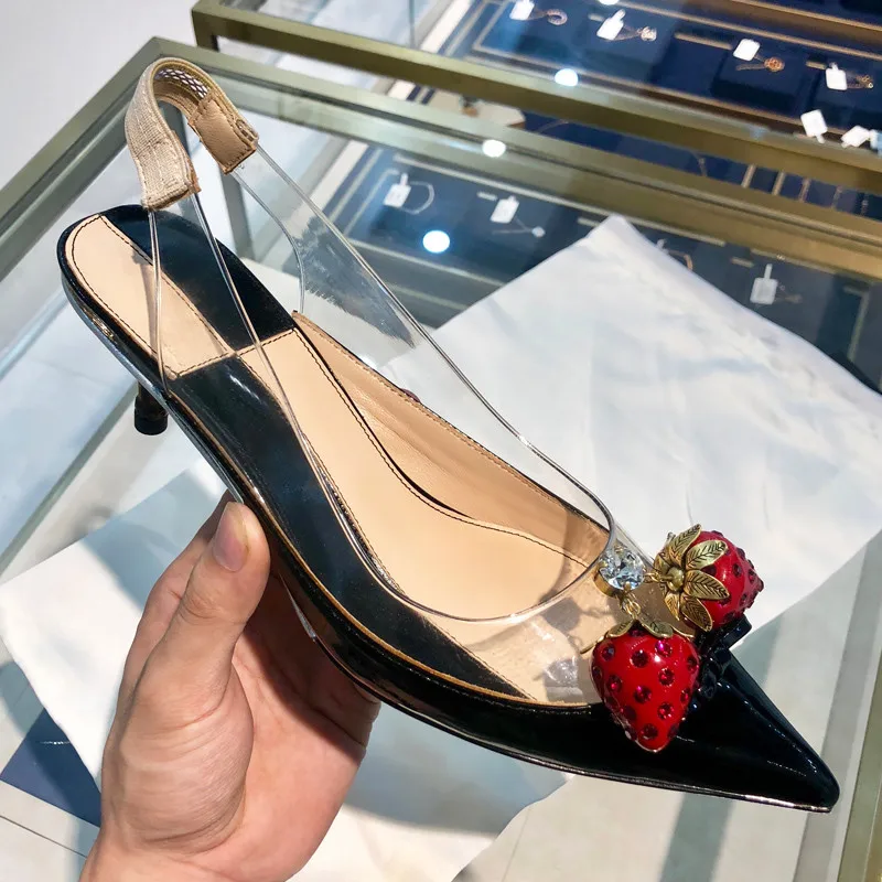 Вишневые туфли-лодочки женские свадебные туфли с острым носком на каблуке