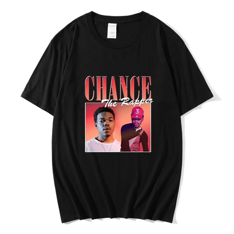 

Rapper ChanceTheRapper Streetwear Hip Hop T-shirt Retro 90s Men's Personality Graphic T-shirt Top Cotton Short Sleeve T-shirt