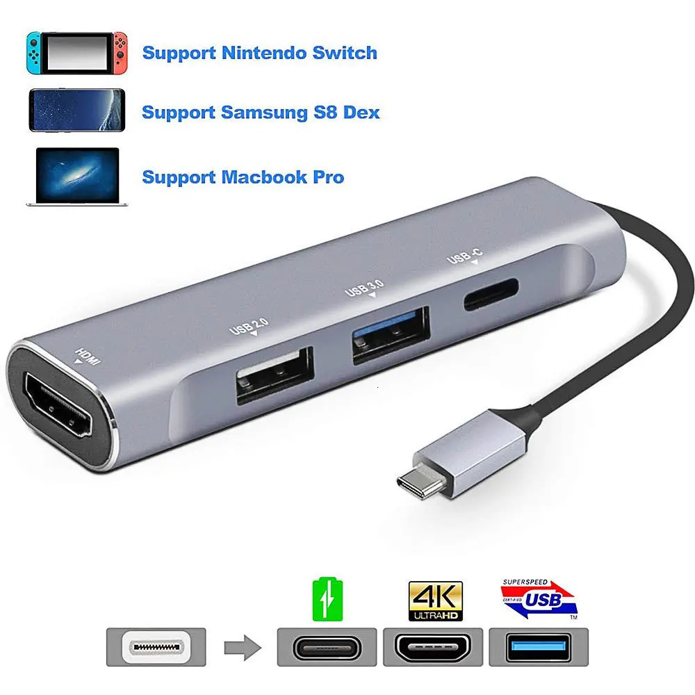 Dex станция для samsung Galaxy Note 8 S9+ S8+ концентратор USB Type C с HDMI 4K USB 2,0 3,0 Порт Thunderbolt 3 адаптер для MacBook Pro