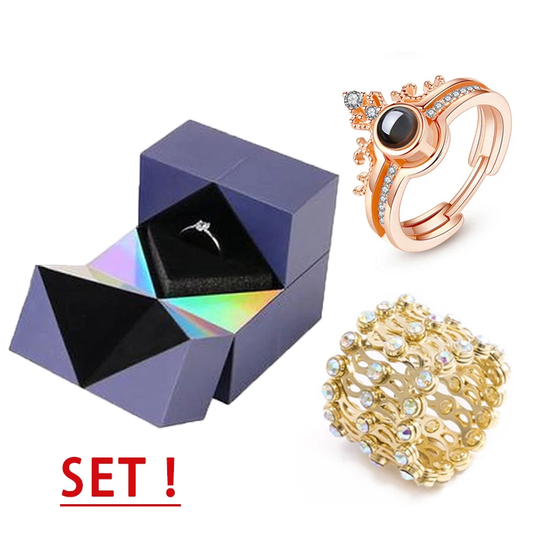 100 языки я люблю тебя кольца пазл коробка для украшений браслет на День святого