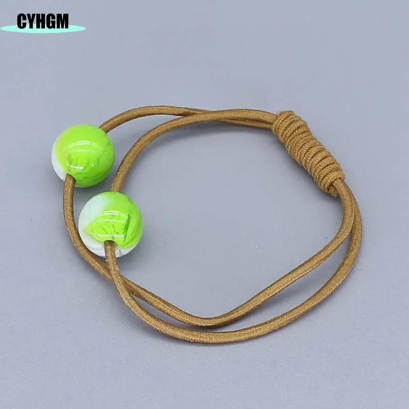 G016-zong-green Эластичные резинки для волос для девочек кавайные резинки для волос украшения желе бант satynowa gumka cheveux femme аксессуары для волос бренд G016 - Цвет: G016-zong-green