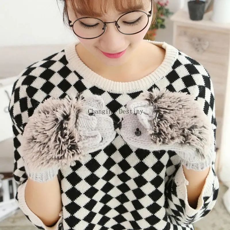 Хит продаж 9 цветов на выбор модные новые зимние теплые уличные перчатки для