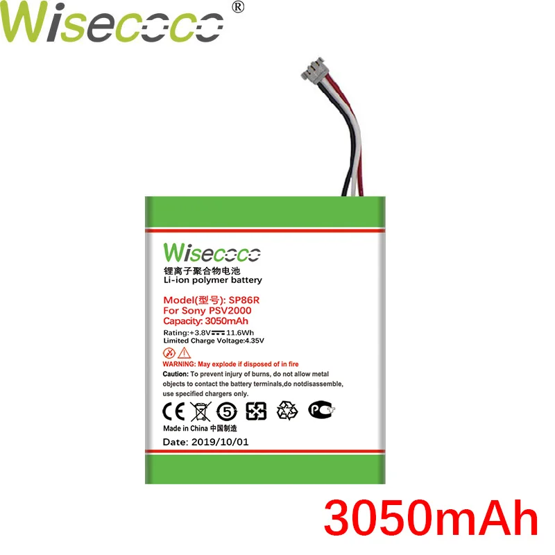 Wisecoco 3050 мАч PSV2000 батарея для SONY PCH-2007 4-451-971-01 SP86R PS Vita 2007 смартфон последняя продукция+ номер отслеживания